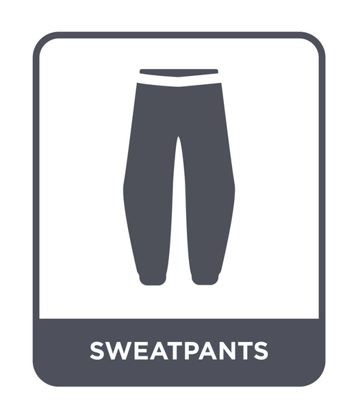 sweatpants icon in trendy design style. sweatpants icon isolated on white background. sweatpants vector icon simple and modern flat symbol. - Vector, afbeelding