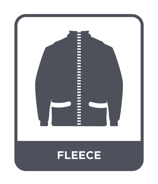 Fleece-Ikone im trendigen Design-Stil. Fleece-Symbol isoliert auf weißem Hintergrund. Vlies-Vektor-Symbol einfaches und modernes flaches Symbol. - Vektor, Bild