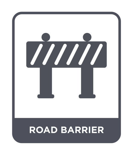 road barrier icon in trendy design style. road barrier icon isolated on white background. road barrier vector icon simple and modern flat symbol. - Vector, Image