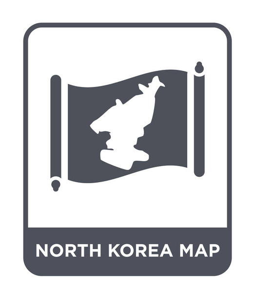 иконка карты Северной Кореи в стиле модного дизайна. Северная Корея карта значок изолирован на белом фоне. Значок вектора карты Северной Кореи простой и современный плоский символ
. - Вектор,изображение