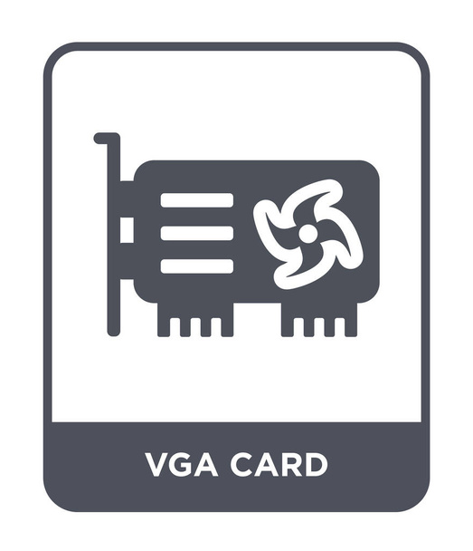 vga card icon in trendy design style. vga card icon isolated on white background. vga card vector icon simple and modern flat symbol. - Vector, Image
