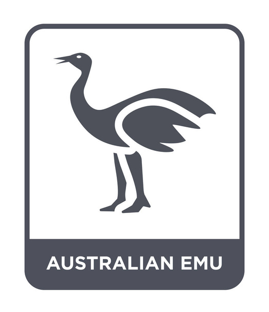 modaya uygun bir tasarım tarzı Avustralya emu simgesi. Beyaz arka plan üzerinde izole Avustralya emu simgesi. Avustralya emu vektör simgesi basit ve modern düz sembolü. - Vektör, Görsel