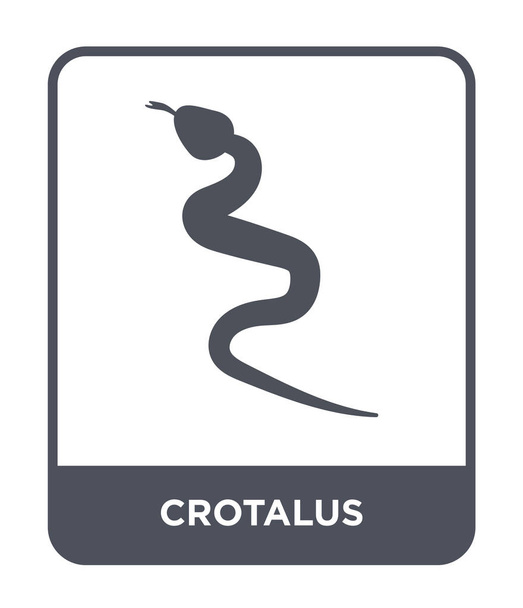 Schrittmacher-Ikone im trendigen Design-Stil. Crotalus-Symbol isoliert auf weißem Hintergrund. Schrittvektorsymbol einfaches und modernes flaches Symbol. - Vektor, Bild