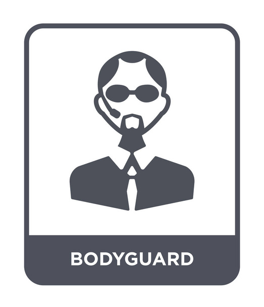 bodyguard pictogram in trendy stijl. bodyguard pictogram geïsoleerd op een witte achtergrond. bodyguard vector pictogram eenvoudige en moderne platte symbool. - Vector, afbeelding