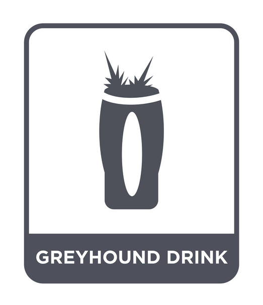 modaya uygun bir tasarım tarzı Greyhound içki simgesi. greyhound içki simgesi beyaz arka plan üzerinde izole. Greyhound iç vektör simgesi basit ve modern düz sembolü. - Vektör, Görsel