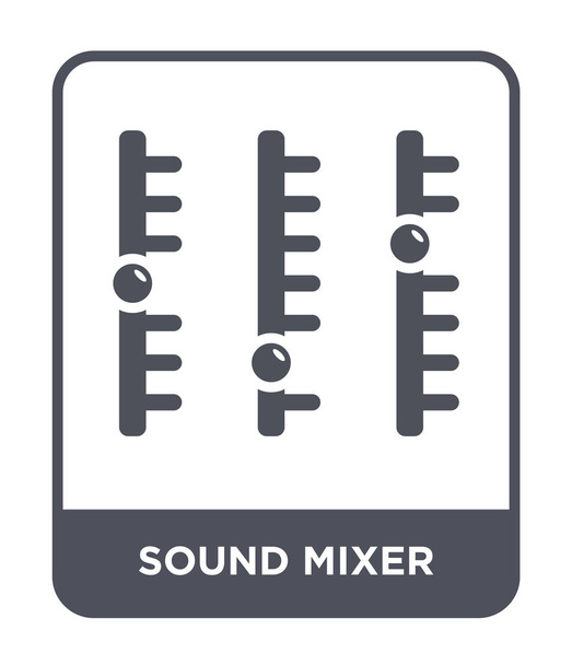 sound mixer icon in trendy design style. sound mixer icon isolated on white background. sound mixer vector icon simple and modern flat symbol. - Vector, Image