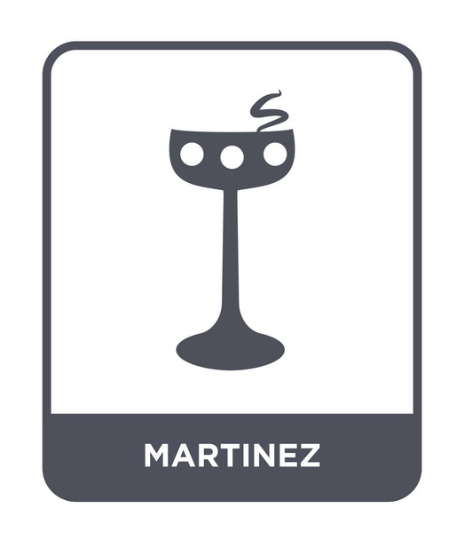 icono de Martinez en el estilo de diseño de moda. icono martinez aislado sobre fondo blanco. icono de vector martinez símbolo plano simple y moderno
. - Vector, Imagen