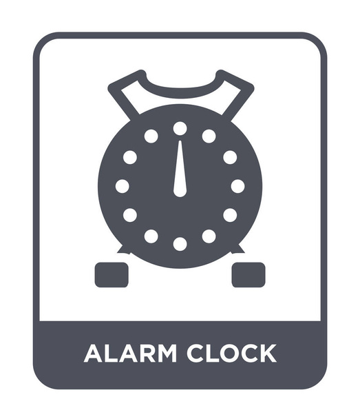 alarm clock icon in trendy design style. alarm clock icon isolated on white background. alarm clock vector icon simple and modern flat symbol. - Vektor, Bild