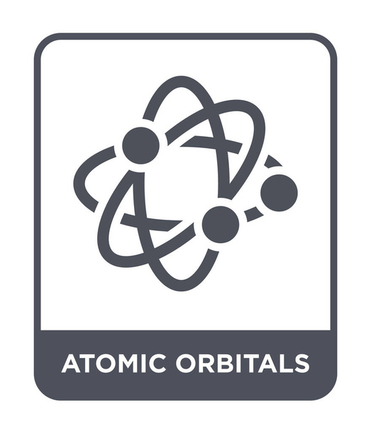 ícone orbitais atômicos em estilo de design moderno. ícone orbitais atômicos isolados no fundo branco. ícone vetorial de orbitais atômicos símbolo plano simples e moderno
. - Vetor, Imagem