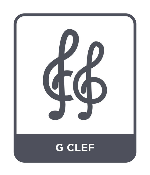 g icono de clave en el estilo de diseño de moda. g icono de clave aislado sobre fondo blanco. g clave vector icono simple y moderno símbolo plano
. - Vector, imagen