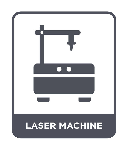 ícone da máquina laser no estilo de design moderno. ícone da máquina laser isolado no fundo branco. ícone de vetor de máquina laser símbolo plano simples e moderno
. - Vetor, Imagem