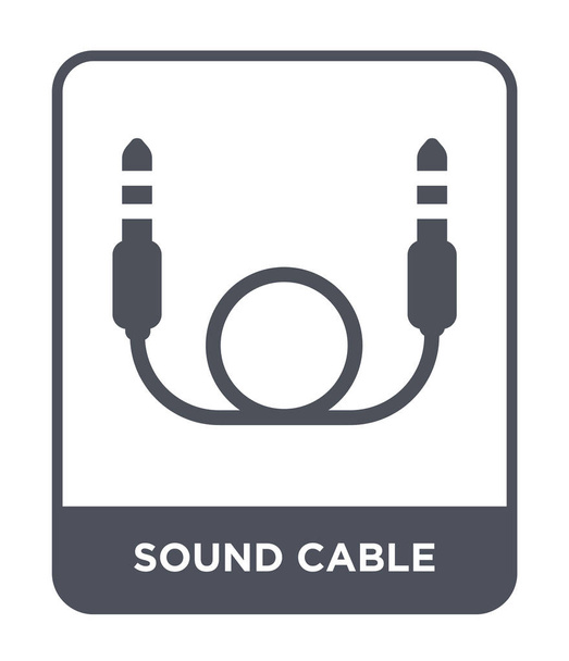 sound cable icon in trendy design style. sound cable icon isolated on white background. sound cable vector icon simple and modern flat symbol. - Vector, Image