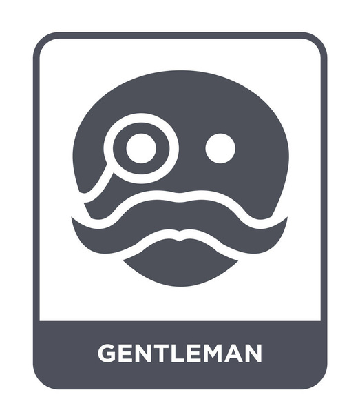 gentleman icon in trendy design style. gentleman icon isolated on white background. gentleman vector icon simple and modern flat symbol. - Vector, Image