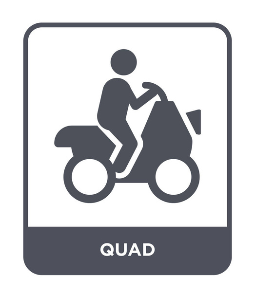 Quad ikon trendi design stílusban. Quad ikon elszigetelt fehér background. Quad vektor ikon egyszerű és modern lapos szimbólum a webhely, a mobil, a logó, a app, Ui. Quad ikon vektoros illusztráció, Eps10. - Vektor, kép