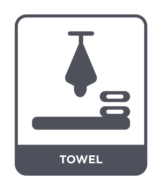 towel icon in trendy design style. towel icon isolated on white background. towel vector icon simple and modern flat symbol for web site, mobile, logo, app, UI. towel icon vector illustration, EPS10. - Vector, Image