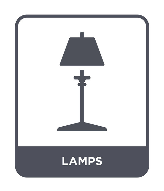 иконка светильников в модном стиле дизайна. иконка светильника изолирована на белом фоне. иконка вектора лампы простой и современный плоский символ для веб-сайта, мобильного телефона, логотипа, приложения, пользовательского интерфейса. Иллюстрация значков ламп, EPS10
. - Вектор,изображение