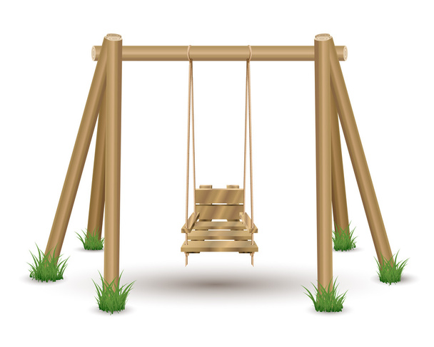 Wood Swing - Vector, Image