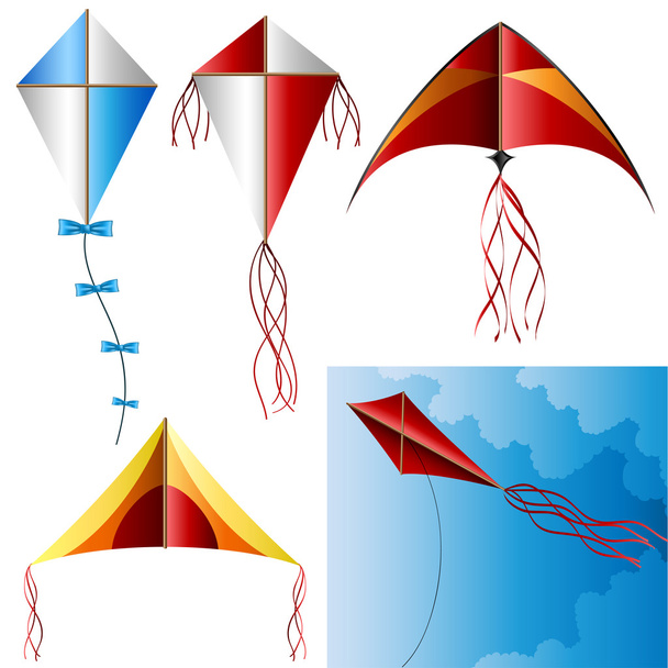 Kite set - Vector, afbeelding