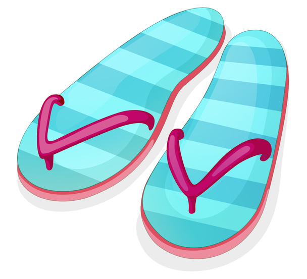 Blue stripe sandal - Вектор,изображение