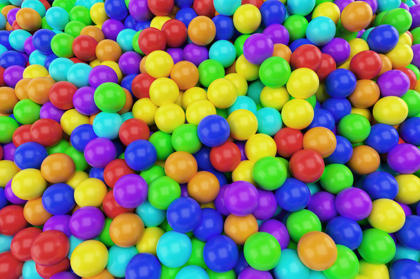 Colorful of Circle Ball Background. 3D illustrator - Photo, Image