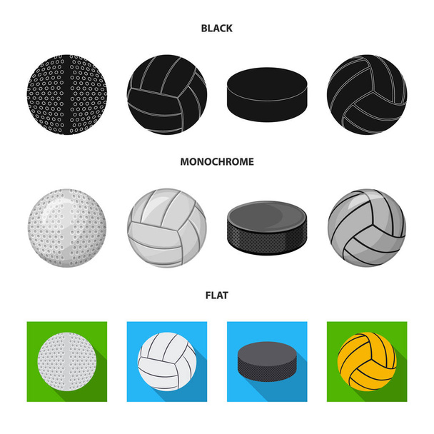Vektorové ilustrace ikony sportu a míč. Kolekce sport a sportovní vektorové ikony pro stock. - Vektor, obrázek