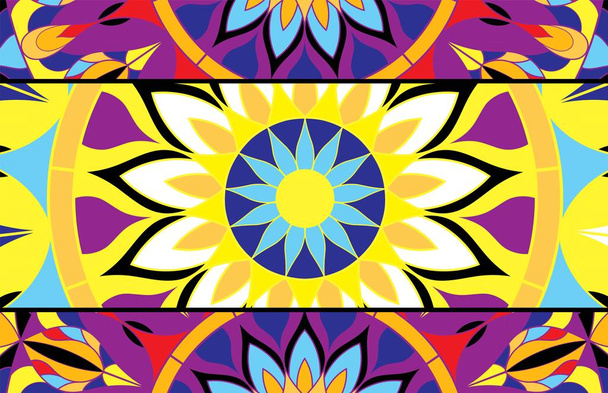 Abstract background of stained glass mandalas - Vector, Image