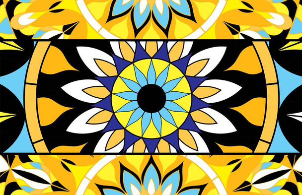 Abstract background of stained glass mandalas - Vector, Image