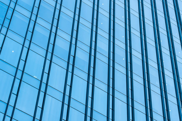 Beautiful business office building skyscraper with window glass textures for background - Photo, Image