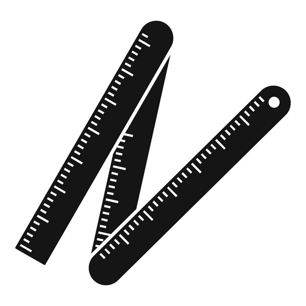 Measurement construct ruler icon, simple style - Vector, Image
