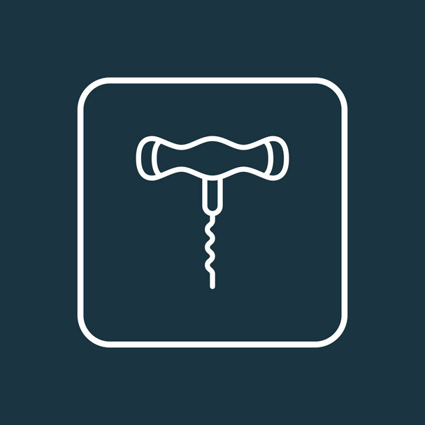 Corkscrew icon line symbol. Premium quality isolated wine opener element in trendy style. - Photo, Image