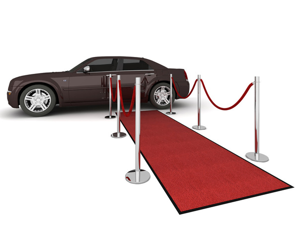 Abbildung zur Limousine auf rotem Teppich - Foto, Bild