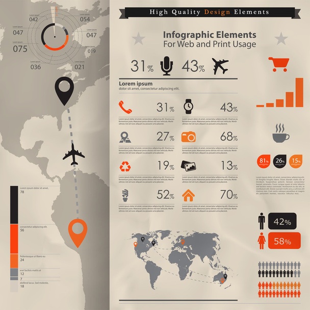 High quality business infographic elements - Vektori, kuva