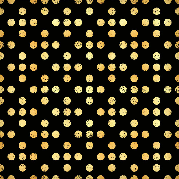 黒と金のパターン。抽象的な幾何学的なモダンな背景。ベクトルの図。光沢のある背景。金箔のテクスチャ。アールデコ スタイル。水玉、紙吹雪. - ベクター画像