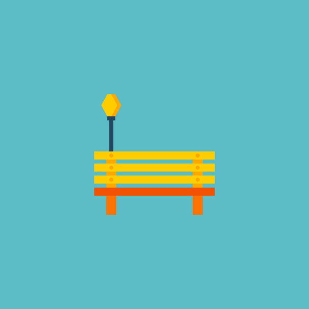 Bench icon flat element.  illustration of bench icon flat isolated on clean background for your web mobile app logo design. - Photo, Image