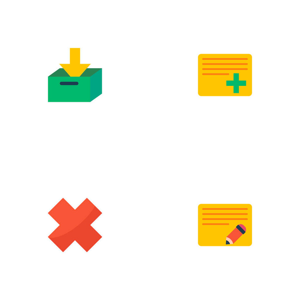 Conjunto de ícones do gerenciador de tarefas símbolos de estilo plano com adicionar tarefa, cancelar, editar tarefa e outros ícones para o design do logotipo do aplicativo móvel da web
. - Foto, Imagem