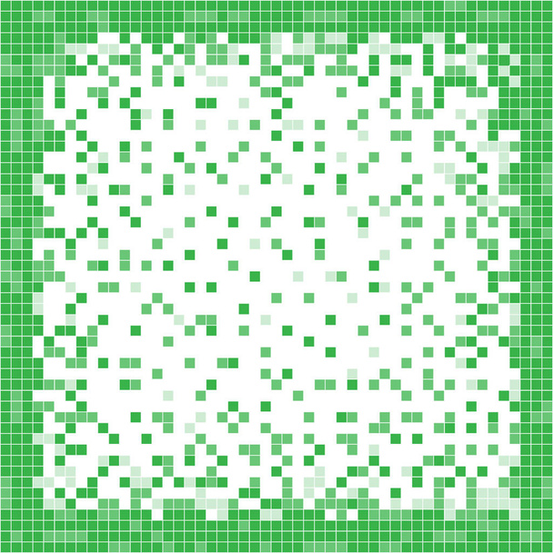 grüner abstrakter Pixelhintergrund. Pixelkunst. Vektorillustration. - Vektor, Bild
