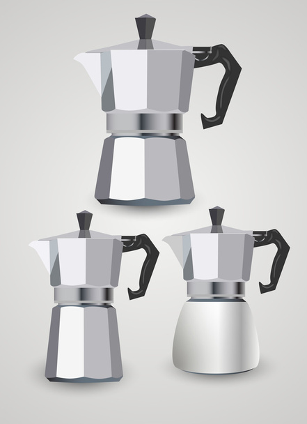 Vector set of coffee pots. - Vector, Image