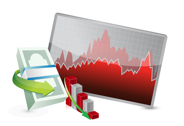 failing stock exchange graph - Fotó, kép
