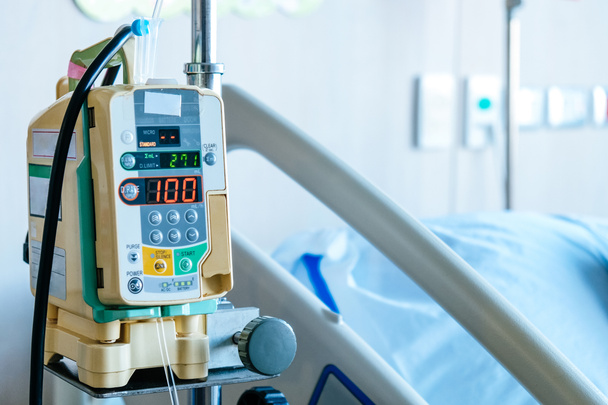 Zblízka infúzní pumpy v nemocnici, Lékařská péče - Fotografie, Obrázek