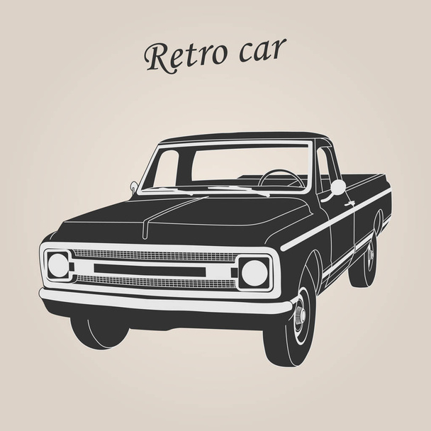 Vintage car. Retro car. Classic car Illustration - Vector, imagen