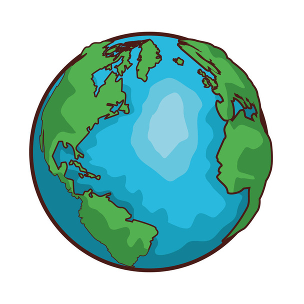mundo mapa globo dibujos animados
 - Vector, imagen