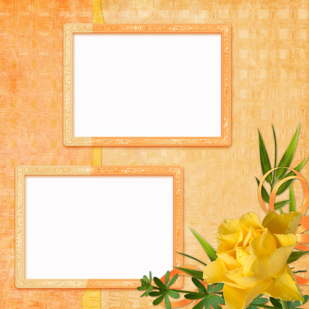 Picture-frames on abstract background - Foto, Imagen