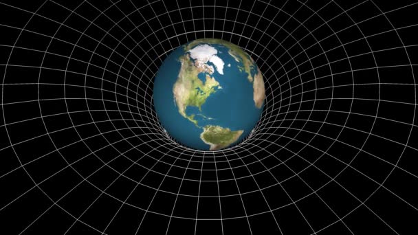země planety rotace prostor čas ohybu pit trychtýř bezešvé smyčka animace pozadí nové kvalitní univerzální věda cool pěkné 4k 3d video stopáže - Záběry, video
