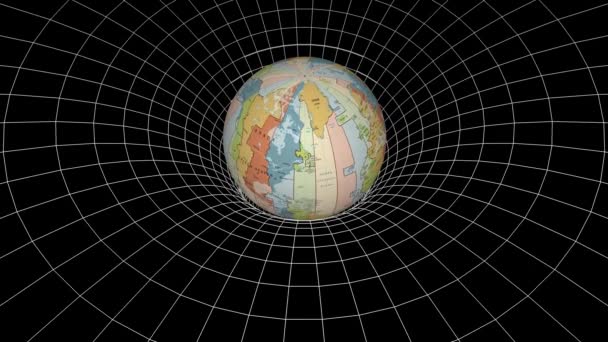 Tierra zonas horarias planeta rotación espacio tiempo curva pozo embudo sin costura bucle animación fondo Nueva calidad ciencia universal fresco agradable 4k 3d material de archivo de vídeo
 - Metraje, vídeo