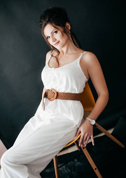 Portrait of beautiful young   posing in dress - Fotografie, Obrázek