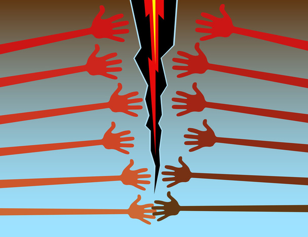 better hold hands. always be peace - Vector, Image