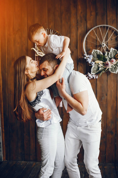 Cute family at home - Foto, Imagen