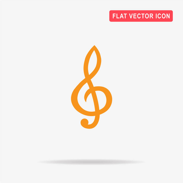 Treble clef icon. Vector concept illustration for design. - Vector, Image