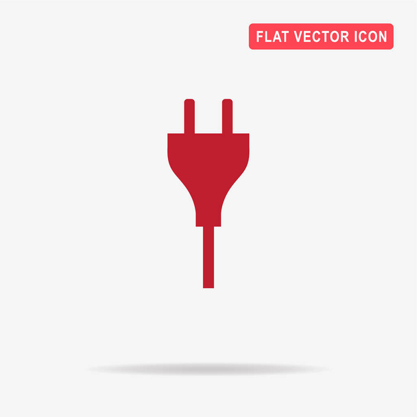 Electric plug icon. Vector concept illustration for design. - Vector, Image