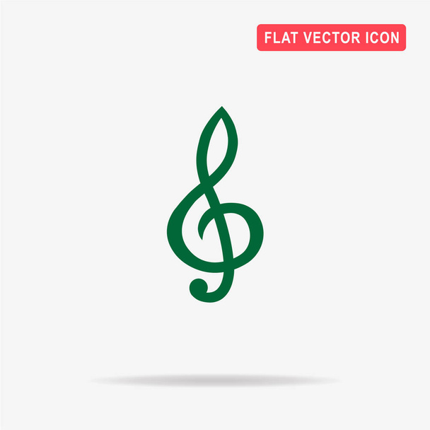 Treble clef icon. Vector concept illustration for design. - Vector, Image